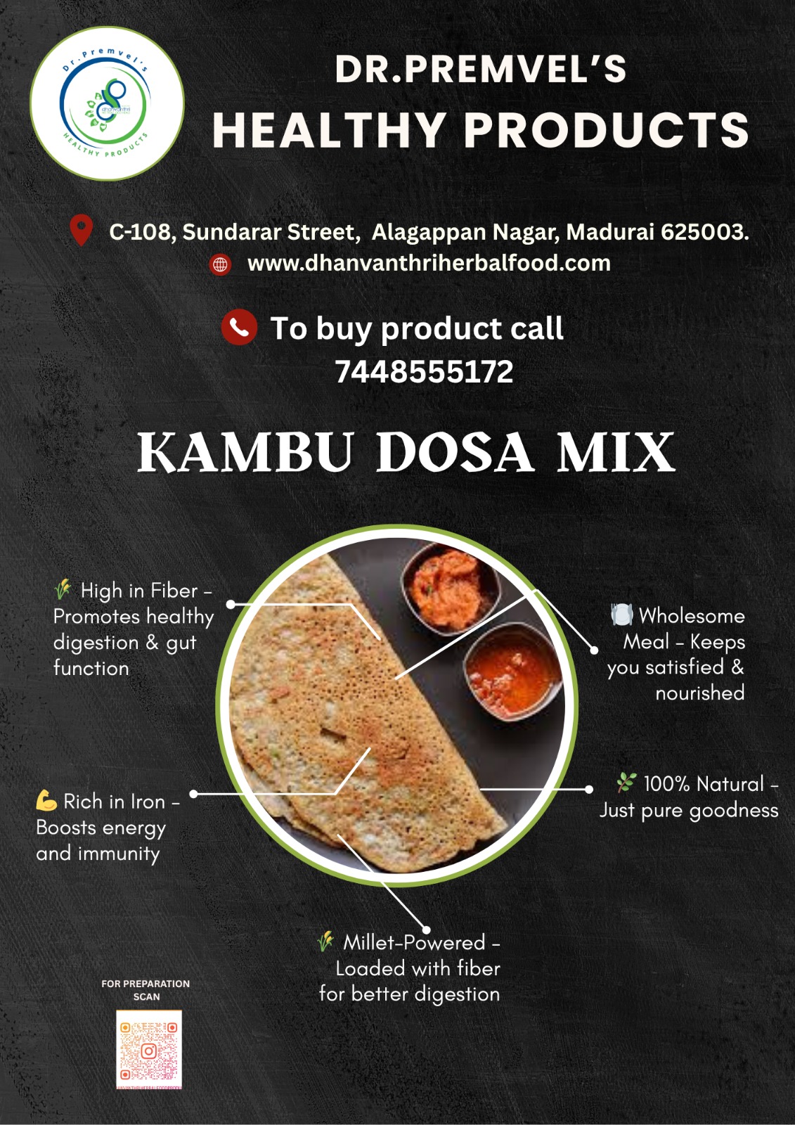 Dhanvanthri Kambu Dosai Mix